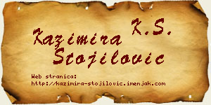 Kazimira Stojilović vizit kartica
